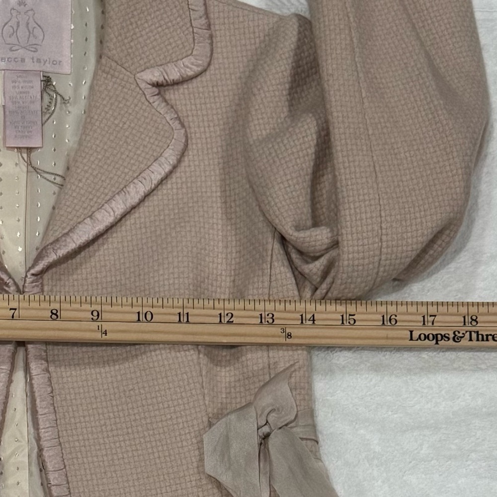 Rebecca Taylor tweed jacket. Light pink wool-blend blazer. Size 0 NWOT - Picture 5 of 9